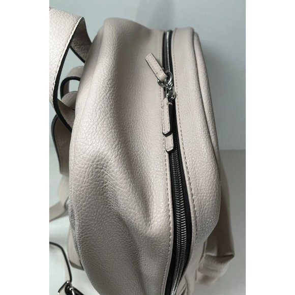 Calvin Klein Light Beige Faux Leather Backpack - Picture 5 of 15
